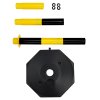 Post & Chain Barrier Kits Yellow and Black Construction