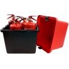 Caravan Park Extinguisher Box with 4 Fire Extinguishers