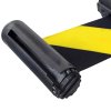 Wall-Mounted Retractable Barrier - Yellow and Black Chevron Belt