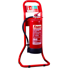 Compact Red Fire Extinguisher Stand - Extinguisher and Signs Not Included