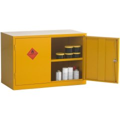 Small Double Door Flammable Material Cabinet - Open