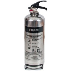 Shop our Chrome 2 litre foam fire extinguisher
