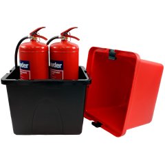 Caravan Park Extinguisher Box with 2 Fire Extinguishers