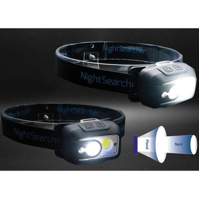 Rechargeable Head Torch - Floodlight or Spotlight