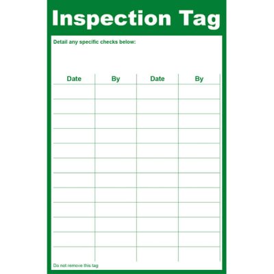 General Inspection Tag