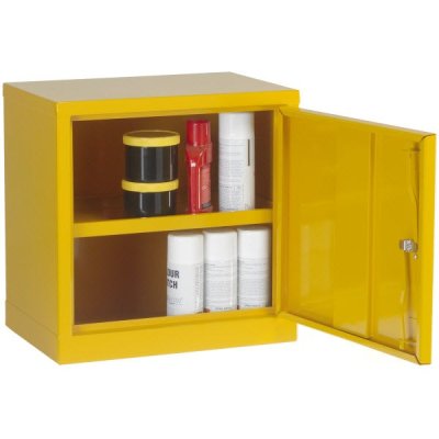 Compact Single Door Flammable Cabinet - Open