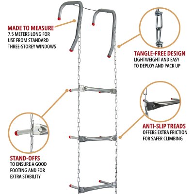 Vigil Three-Storey Fire Escape Ladder - Features