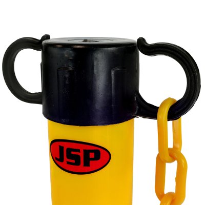JSP Barrier Posts & Bases Kit Black and Yellow Top