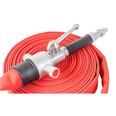 No.1 Lever-Operated Fire Nozzle on Fire Hose