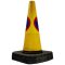 1-Piece No Parking Traffic Cone Front Angle